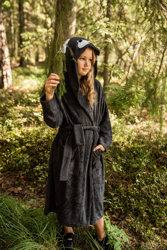 Bamboo Terry Bathrobe WOLF - For TODDLERS (Size 82/86-116)